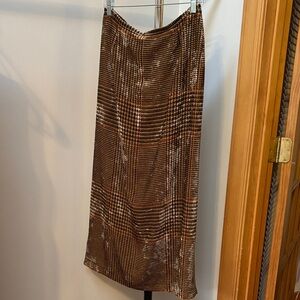 MaxMara Vintage Brown Houndstooth Pencil Skirt
